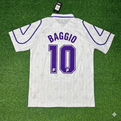 Roberto Baggio Fiorentina White Retro Football Jersey