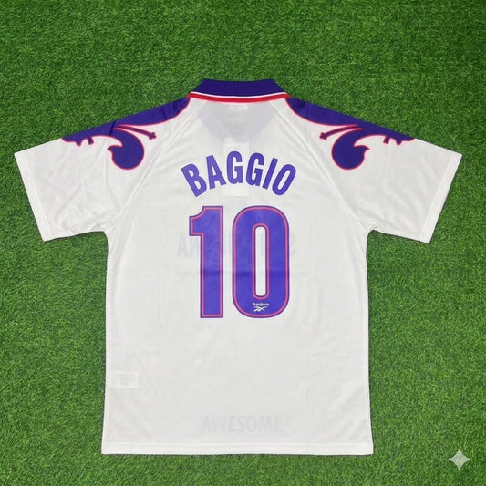 Roberto Baggio Fiorentina Retro White Football Jersey