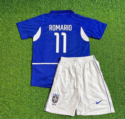 Romario Brazil Away Kids Kit – Kit Jersey for Children – | KinderTrikot | Maillot Enfant Soccer Shirt