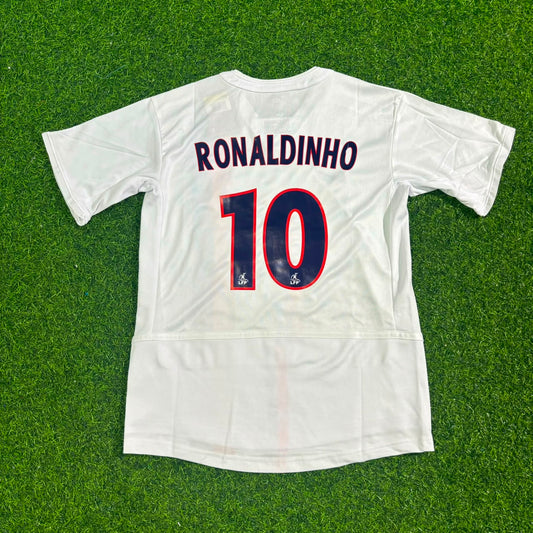 Ronaldinho 2002-2003 White Retro Football Jersey