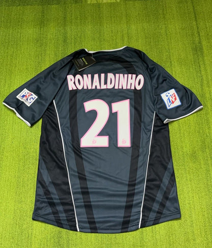 Ronaldinho Gaucho 2001 2002 Soccer Retro Jersey Trikot Maillot Soccer Shirt