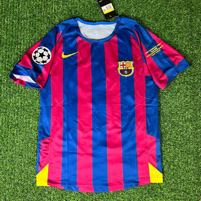 Maillot de football rétro à manches courtes Ronaldinho Gaucho Barcelone 2006