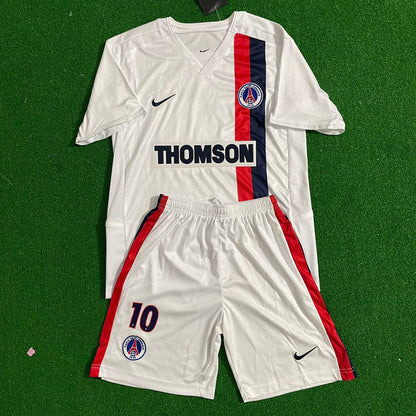 Ronaldinho White Kids Kit – Kit Jersey for Children – | KinderTrikot | Maillot Enfant Soccer Shirt