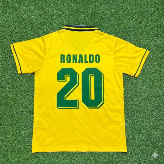 Ronaldo Nazario #20 Brazil 1994 World Cup Final Retro Football Jersey