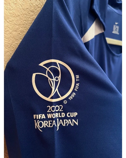 Ronaldo Nazario Brazil 2002 World Cup Blue Retro Football Jersey Trikot