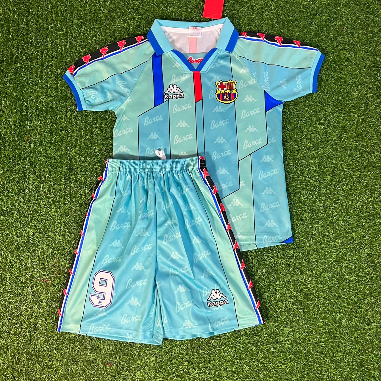 Ronaldo Nazario Barcelona 1996 1997 Retro Kids Football Jersey Soccer Shirt