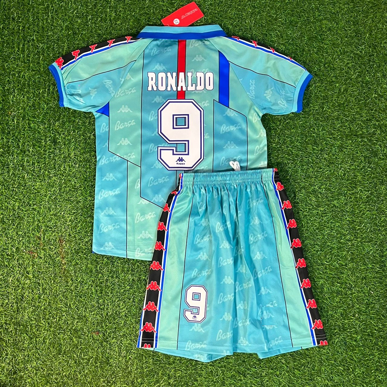 Ronaldo Nazario Barcelona 1996 1997 Retro Kids Football Jersey Soccer Shirt