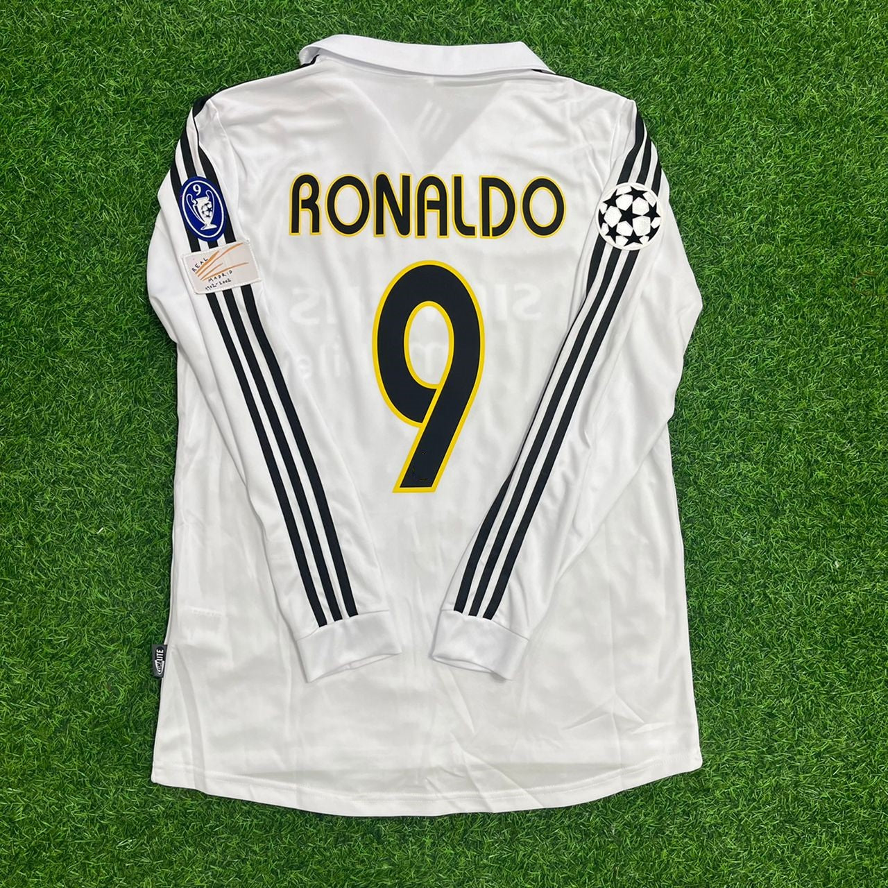 Ronaldo Nazario #R9 Real Madrid 2002 2003 White Home Jersey Shirt Trikot Maillot