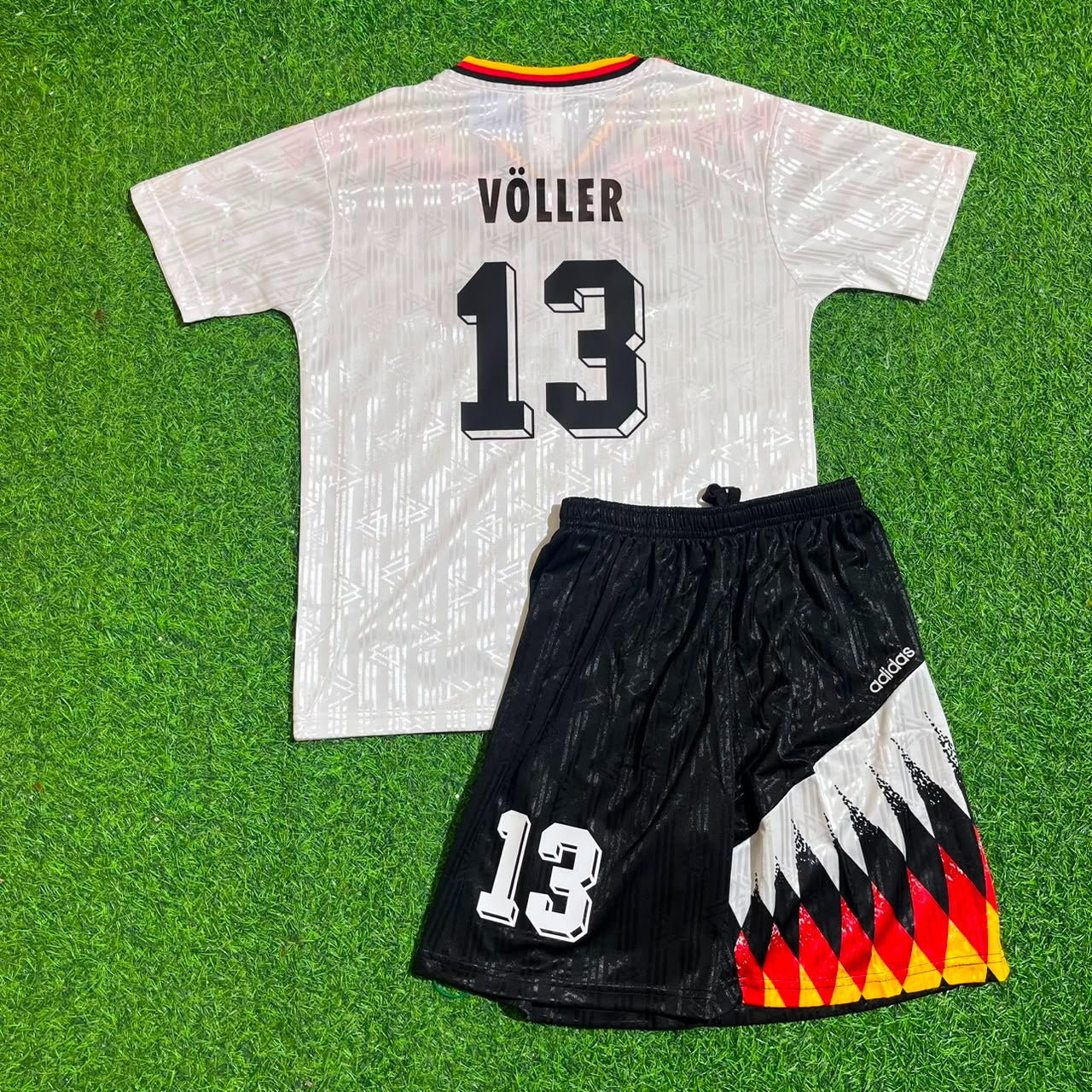 Rudi Völler Deutschland Germany 1994 Weltmeisterschaft Germany Kids Retro Football Jersey Kit
