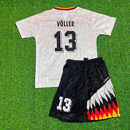 Rudi Völler Deutschland Germany 1994 Weltmeisterschaft Germany Kids Retro Football Jersey Kit
