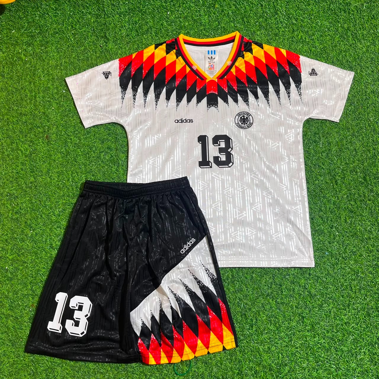 Rudi Völler Deutschland Germany 1994 Weltmeisterschaft Germany Kids Retro Football Jersey Kit