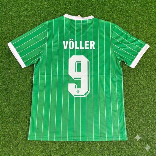 Maillot de football rétro domicile commémoratif Rudi Völler Werder Brême