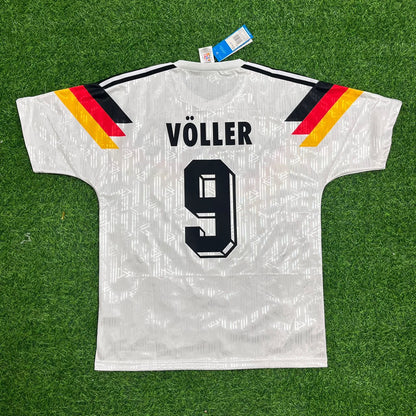 Rudi Voller Germany Deutschland Retro 1990 World Cup Jersey - Deutschland Retro-Trikot WM 1990 Soccer Shirt