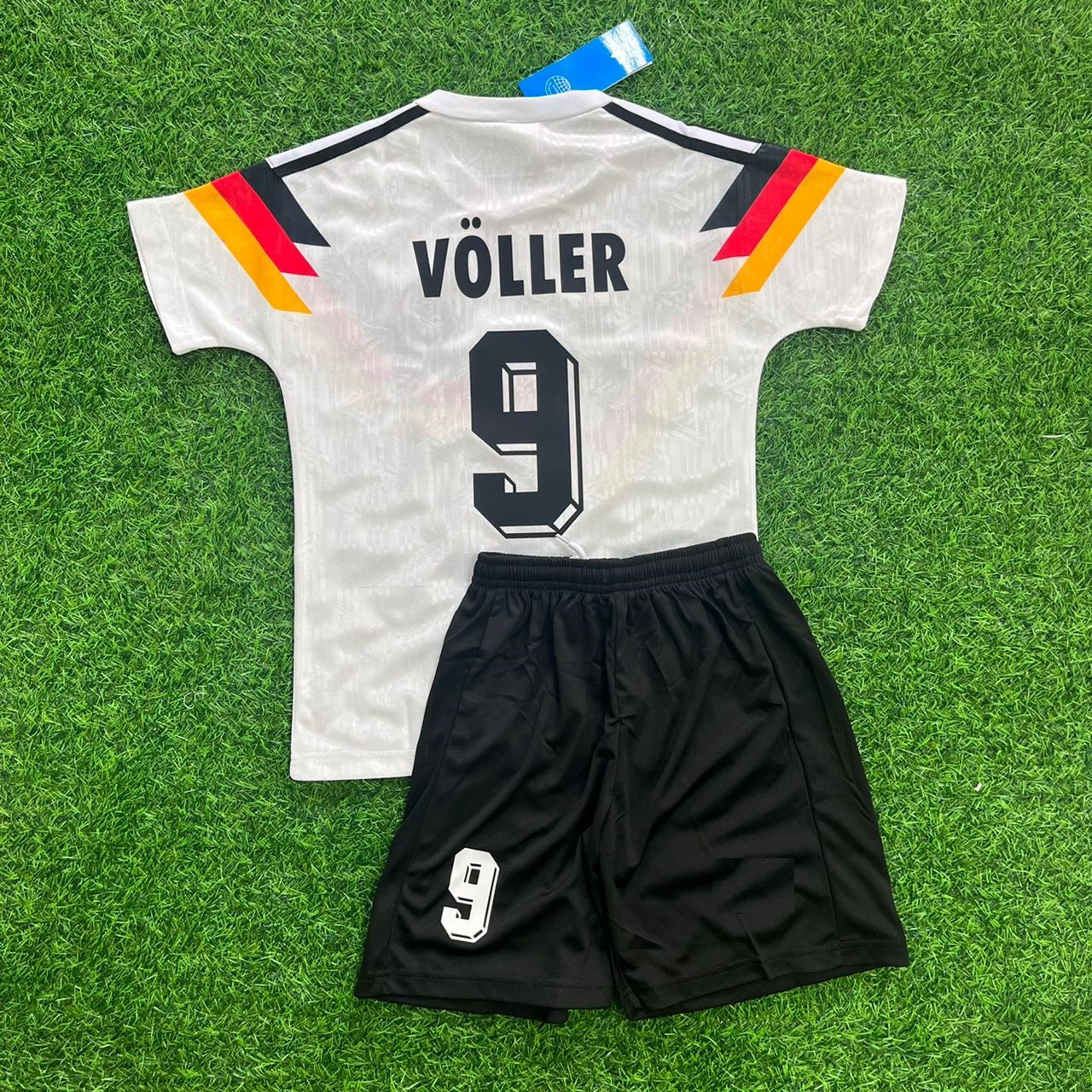 Rudi Voller Germany Deutschland Retro Kids 1990 World Cup Jersey - Deutschland Retro Kinder Trikot WM 1990 Soccer Shirt