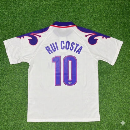Rui Costa Fiorentina 1995–1997 Retro White Football Jersey