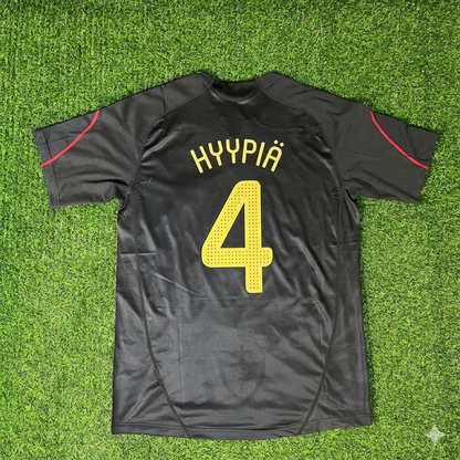 Sami Hyypiä – Liverpool 2009-10 Black Retro Kit Jersey – | Trikot | Maillot Soccer Shirt