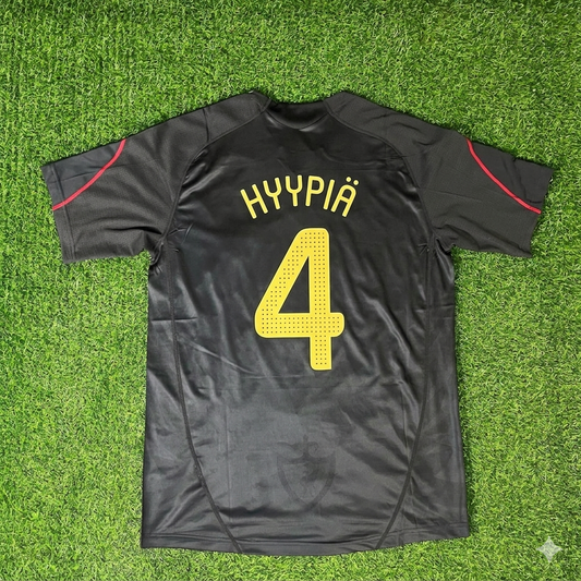 Sami Hyypiä – Liverpool 2009-10 Black Retro Kit Jersey – | Trikot | Maillot Soccer Shirt