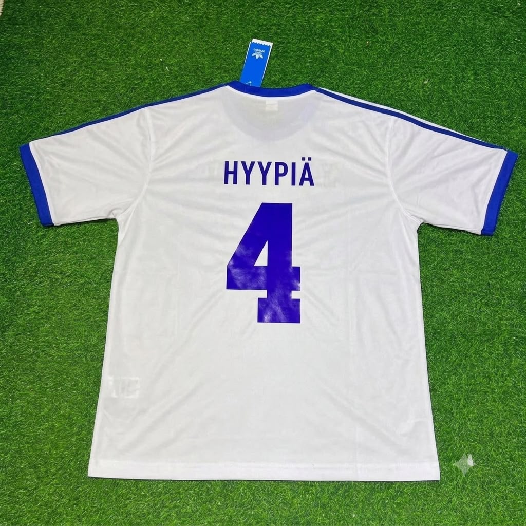 Sami Hyypiä Finland Home Retro Football Shirt Jalkapallopaita