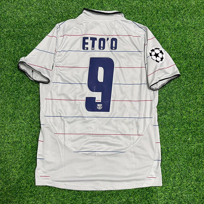 Samuel Eto`o #9 - Barcelona 2004/2005 Blue Garnet Retro Jersey Trikot Soccer Shirt
