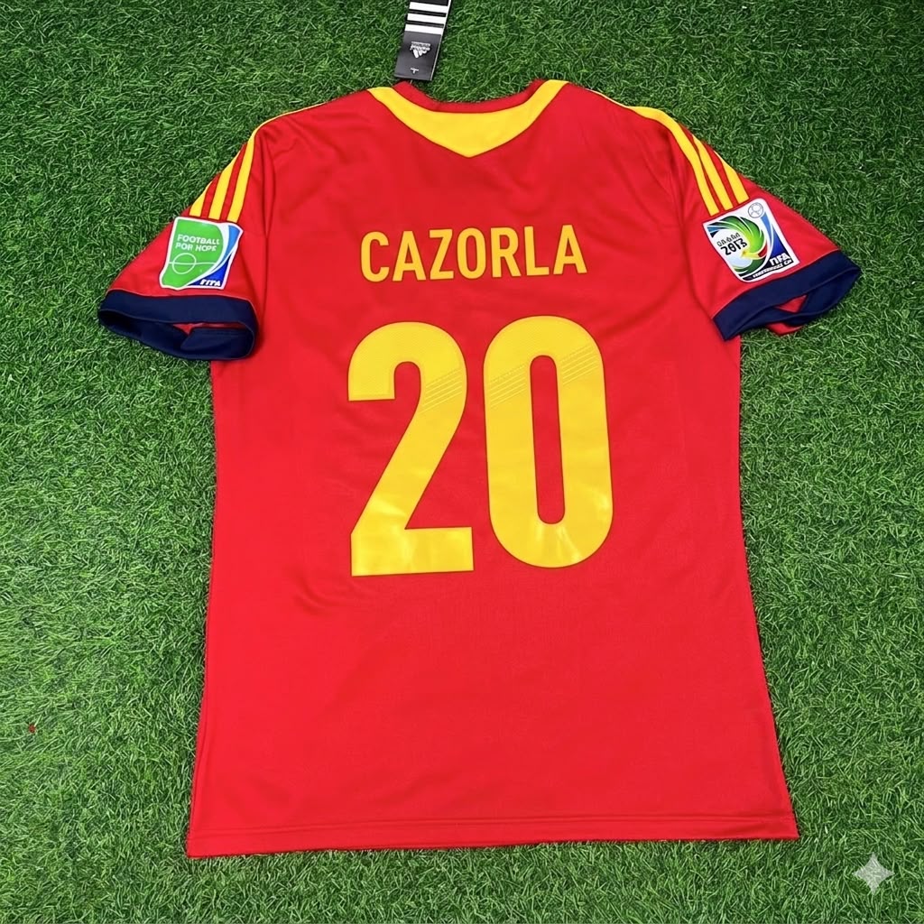 Santi Cazorla Spain 2013 Confederations Cup Retro Jersey Trikot