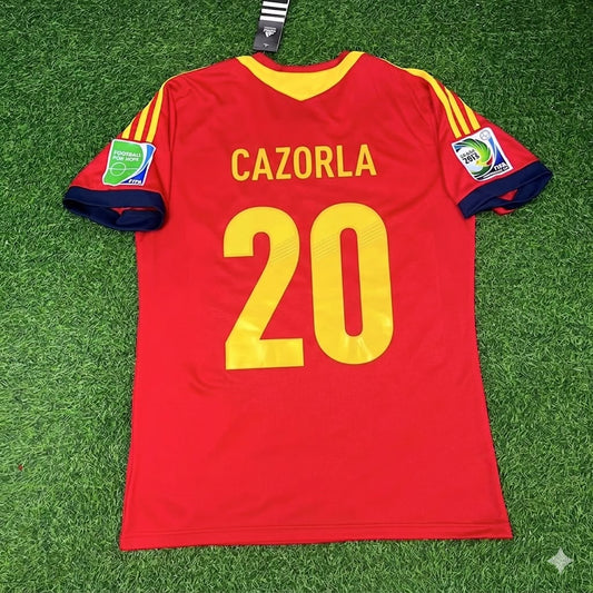Santi Cazorla Spain 2013 Confederations Cup Retro Jersey Trikot
