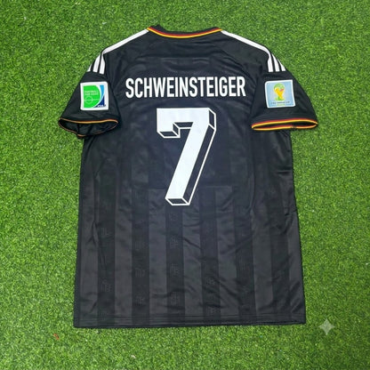 Bastian Schweinsteiger Germany 2014 World Cup Special Edition Black Retro Football Jersey