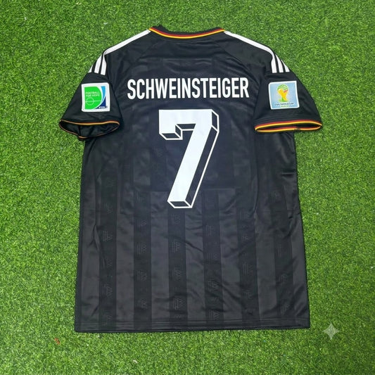 Bastian Schweinsteiger Germany 2014 World Cup Special Edition Black Retro Football Jersey