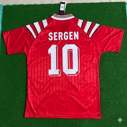 Sergen Yalçin Türkiye Turkey Red Nostalgic Retro Football Jersey