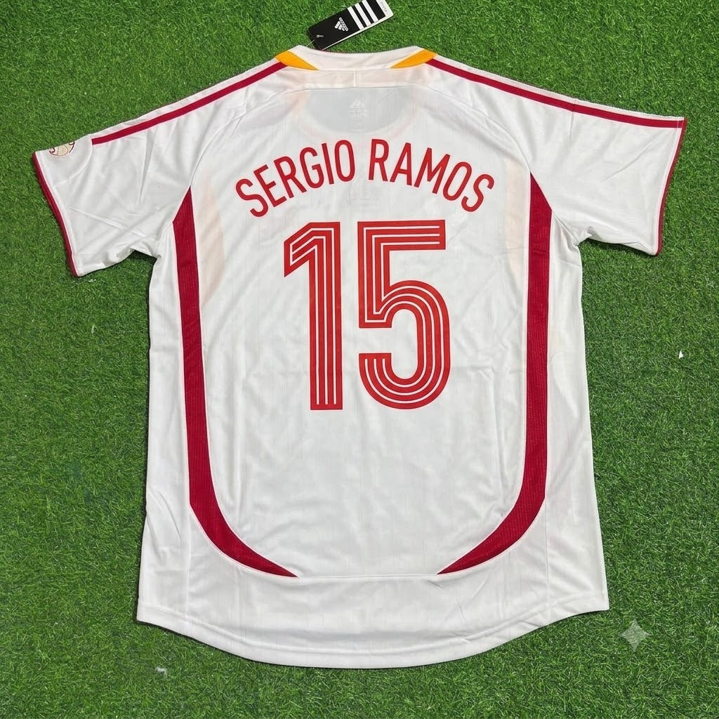 Sergio Ramos Spain 2006 World Cup White Retro Jersey Trikot Maillot Camiseta