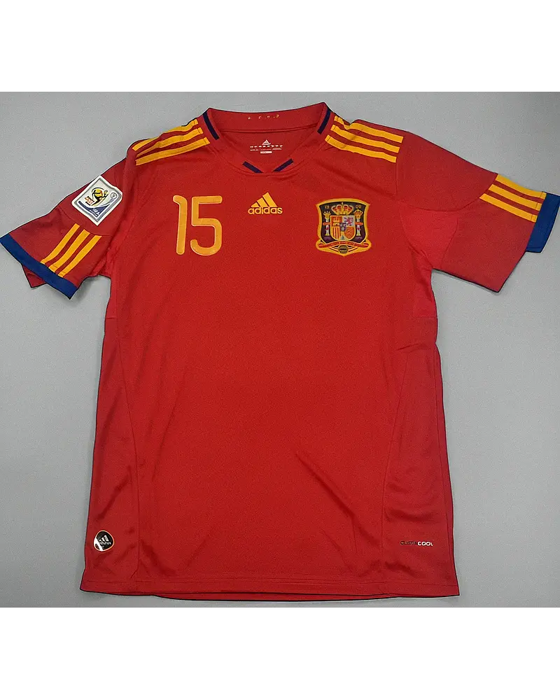 Sergio Ramos Spain Home 2010 World Cup Retro Jersey Trikot