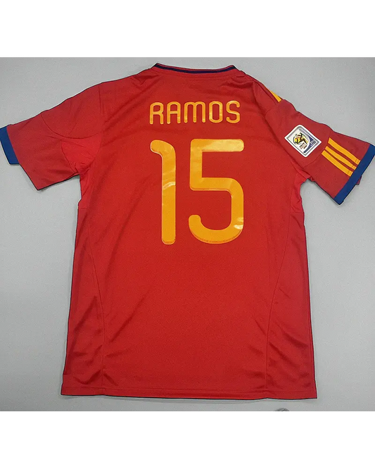 Sergio Ramos Spain Home 2010 World Cup Retro Jersey Trikot