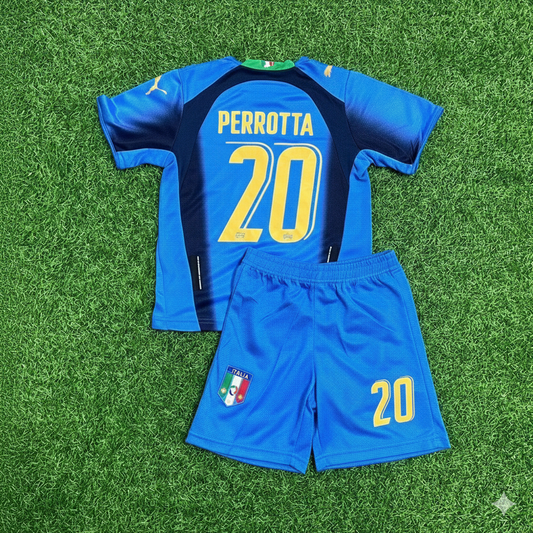 Simone Perrotta 20- Italy 2006 World Cup Final Retro Kids Jersey Maillot Kinder Trikot Maglia Soccer Shirt
