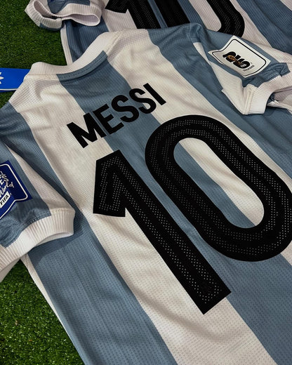 Lionel Messi Vintage Argentina Jersey Maillot Trikot Maglia Soccer Shirt