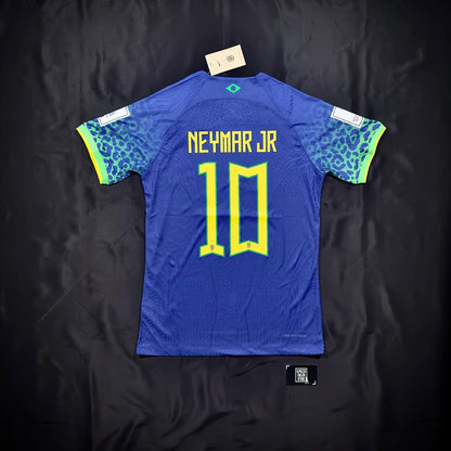 Neymar Jr Brazil 2022 World Cup Retro Football Jersey