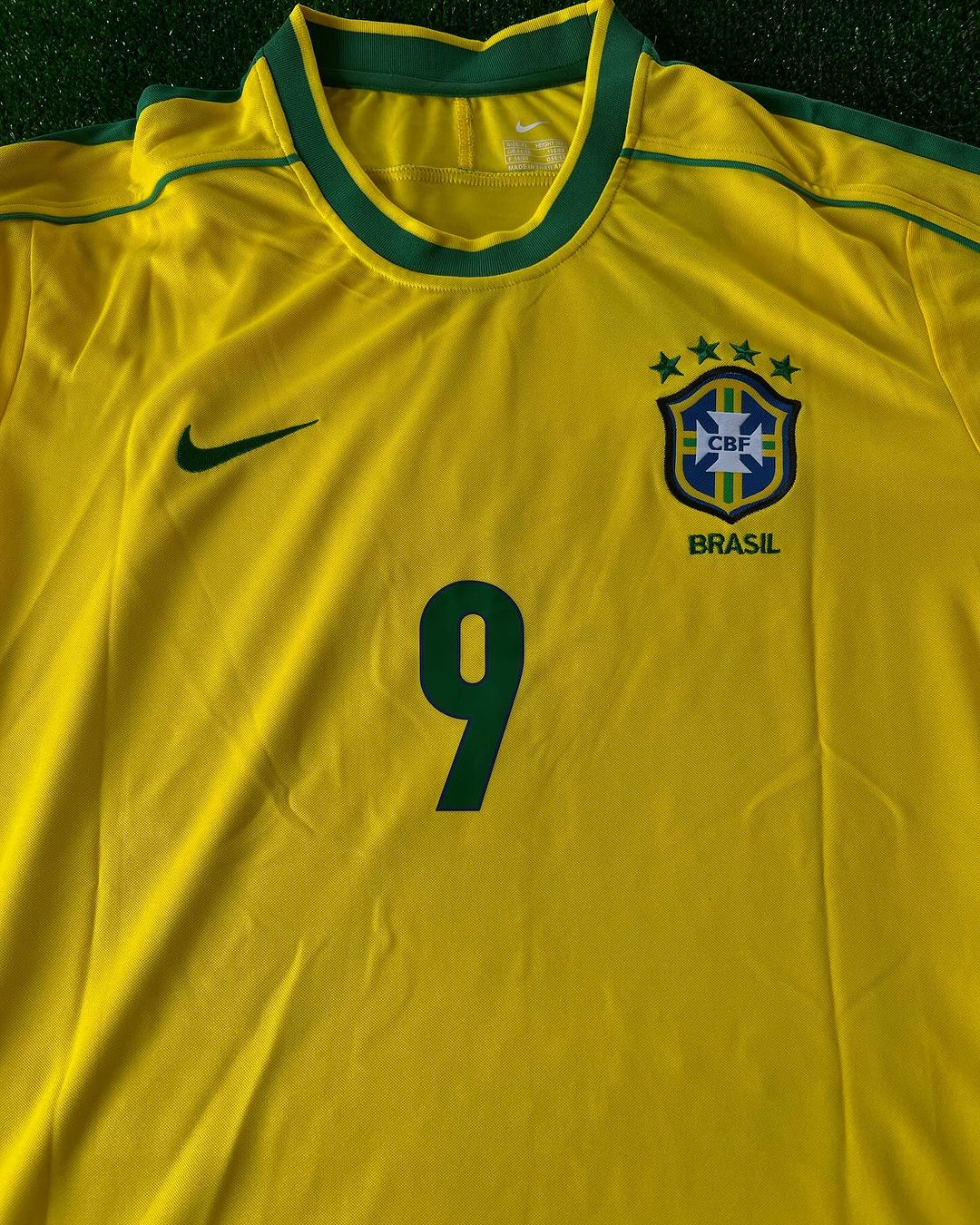 "Brazil Retro Phenomenon Ronaldo Short-Sleeve Jersey"