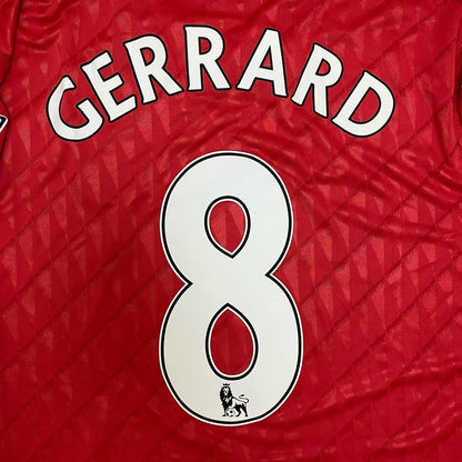 Steven Gerrard Liverpool 2010 2011 Season Long Sleeves Red Retro Jersey