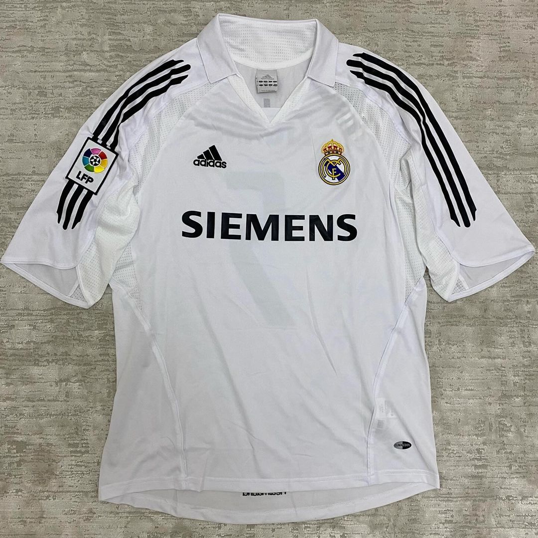 Zinédine Zidane Real Madrid 2005 2006 White Retro Jersey