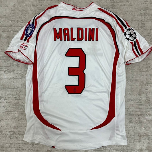 Paolo Maldini Milan 2007 Final Athene Champions League Final White Retro Jersey