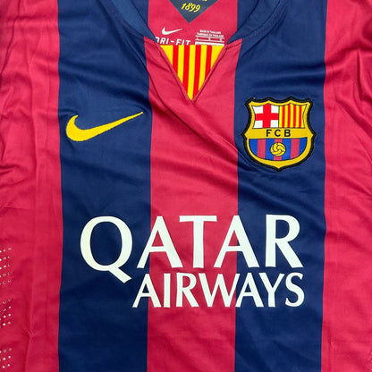 Neymar Jr Barcelona 2015 Champions League Final Berlin Long Sleeve Retro Football Jersey Kit