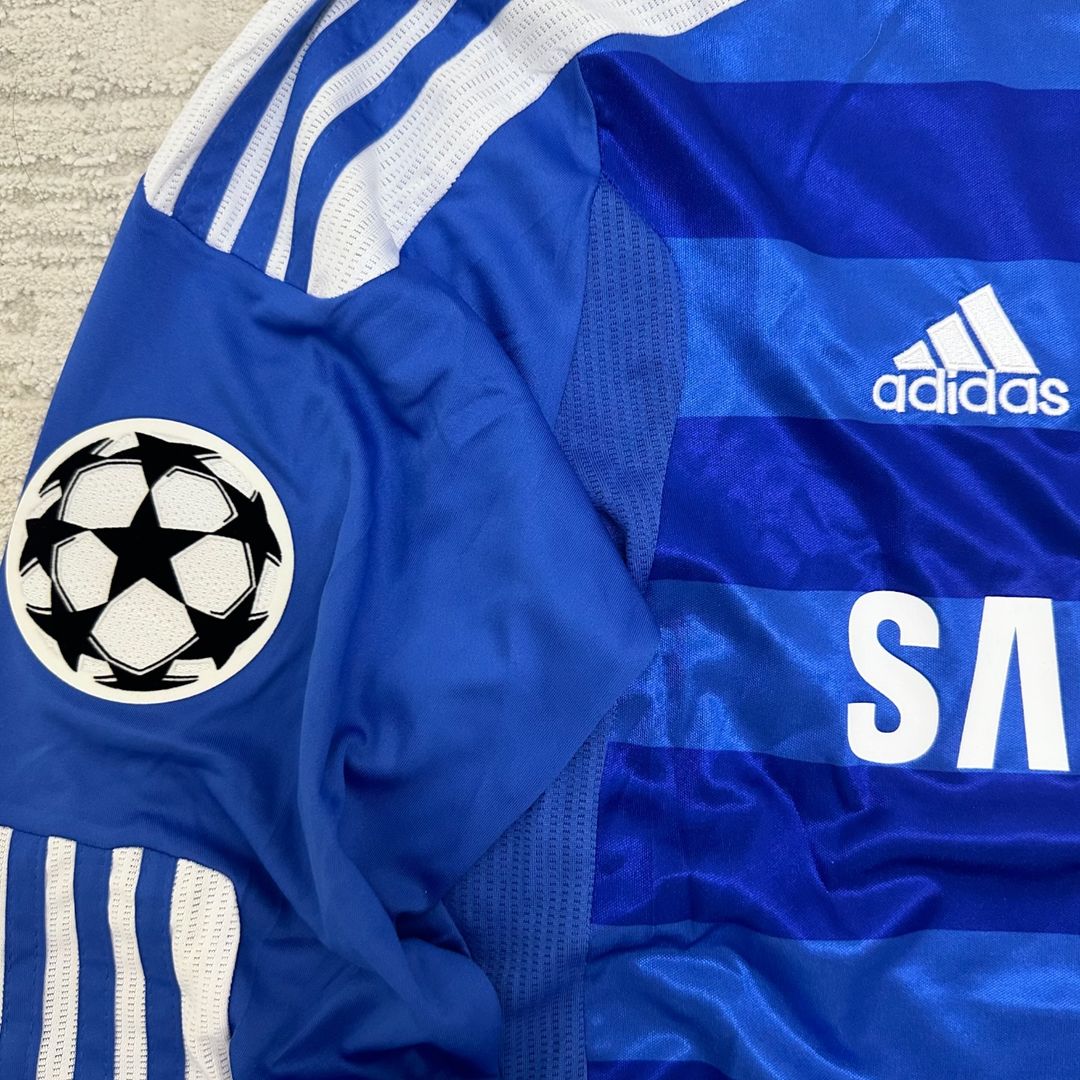 Didier Drogba Chelsea Champhions League 2012 Munich Final Retro Long Sleeve Jersey