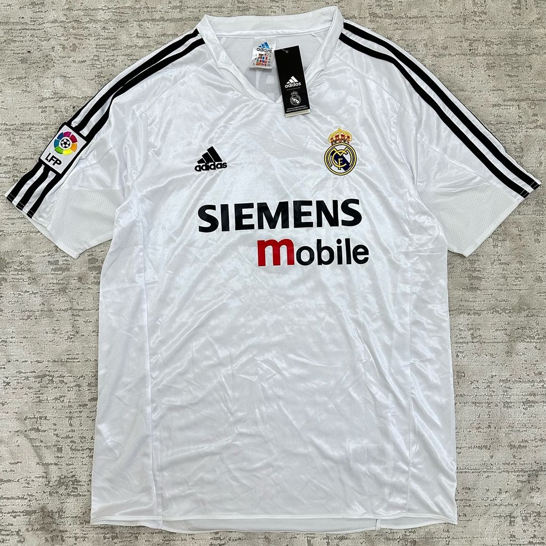 Zinédine Zidane Real Madrid 2004 2005 White Retro Jersey