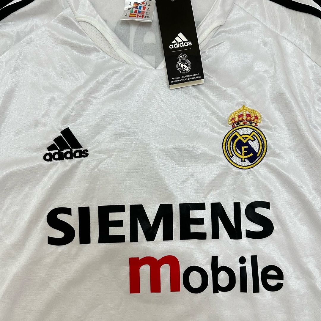 Zinédine Zidane Real Madrid 2004 2005 White Retro Jersey