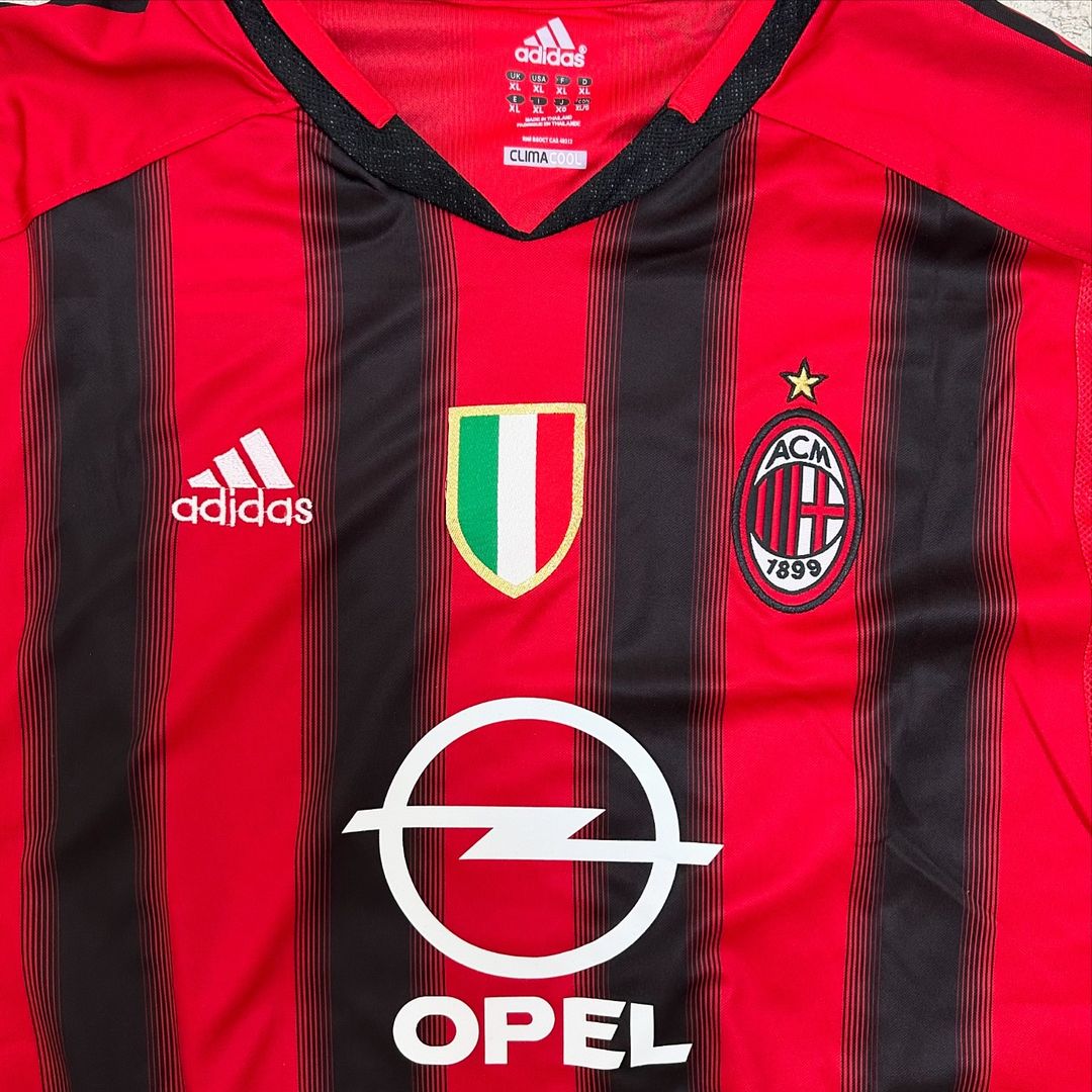 Kaká Leite AC Milan 2004 Red Black Retro Jersey