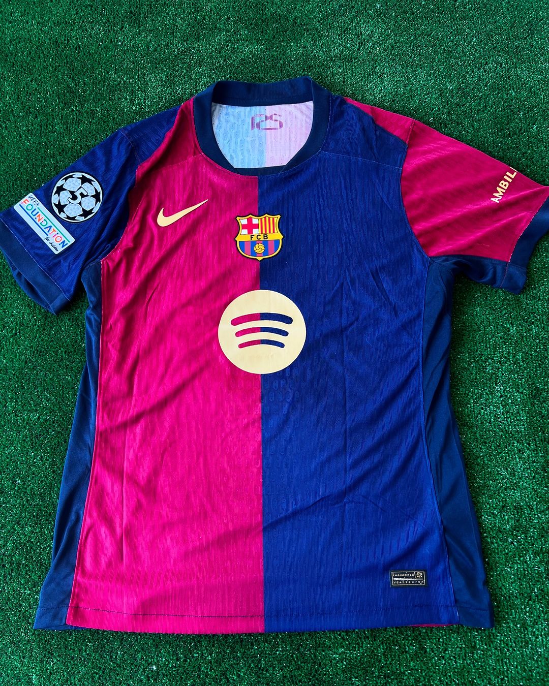 Lamine Yamal Barcelona 2025 New Season Champions League Patch Football Jersey Maillot Trikot Camiseta