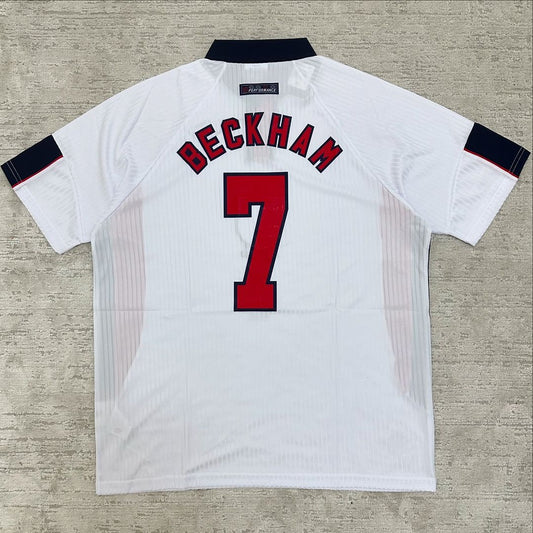 David Beckham England 1998 World Cup Retro Jersey