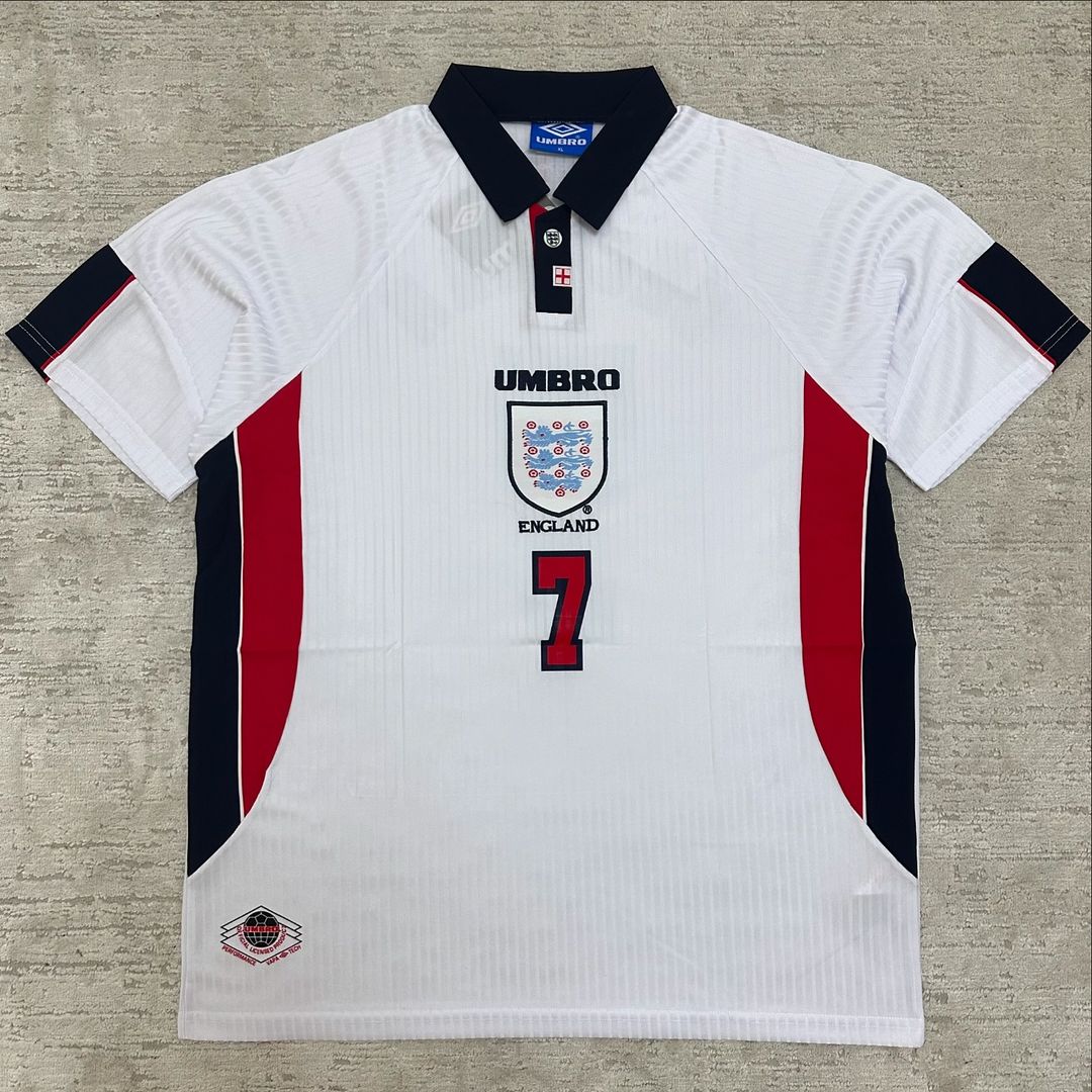 David Beckham England 1998 World Cup Retro Jersey