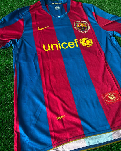 Lionel Messi Barcelona 2007 2008 Retro Jersey Maillot Trikot Maglia