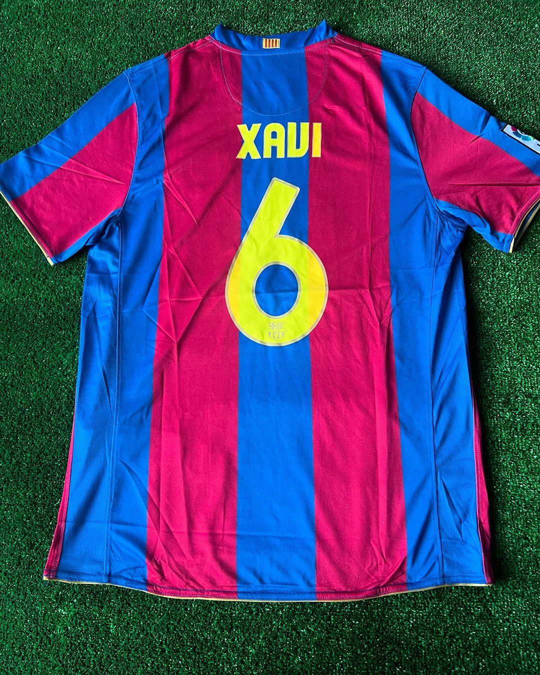 Xavi Hernandez Barcelona 2007 2008 Retro Jersey Maillot Trikot Maglia