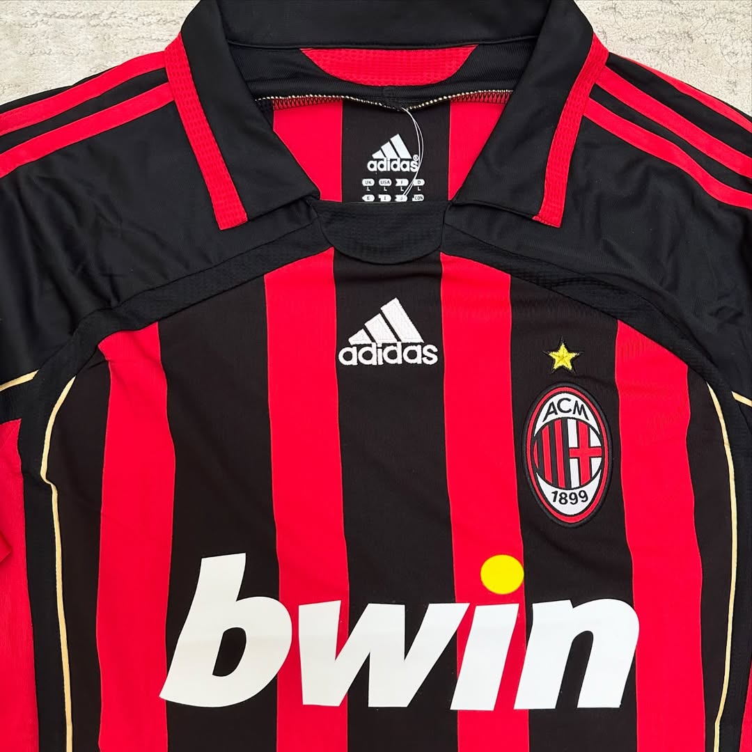 Kaká Leite AC Milan 2006 2007 Red Black Retro Jersey