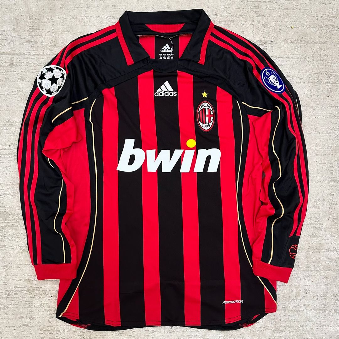 Kaká Leite AC Milan 2006 2007 Red Black Retro Jersey